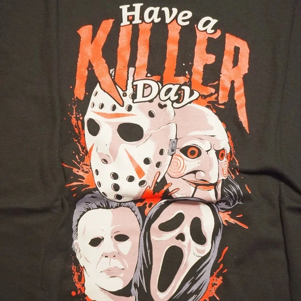 Graphic Tee with Horror movie characters